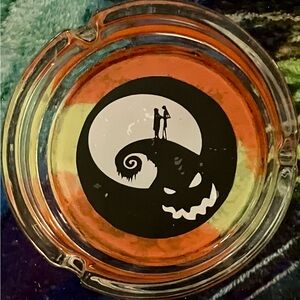 Nightmare Before Christmas Glass Ashtray